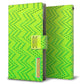 au エクスペリアZ5 SOV32 画質仕上げ プリント手帳型ケース(薄型スリム)【YC855 ジグザグドットグリーン】