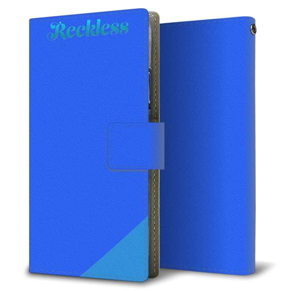 SoftBank アクオスR 605SH 高画質仕上げ プリント手帳型ケース(薄型スリム)【YC861 レクレスブルー】
