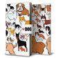 AQUOS wish A104SH Y!mobile 画質仕上げ プリント手帳型ケース(薄型スリム)【YC870 アイラブドッグ01】