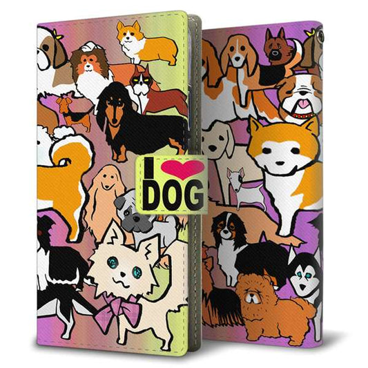 HUAWEI（ファーウェイ） nova lite 3プラス POT-LX2J 高画質仕上げ プリント手帳型ケース(薄型スリム)【YC871 アイラブドッグ02】