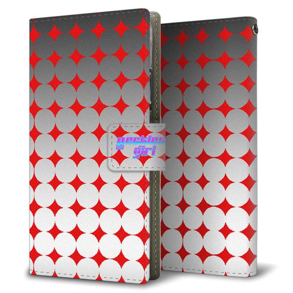 AQUOS R3 SH-04L docomo 高画質仕上げ プリント手帳型ケース(薄型スリム)ポルカ