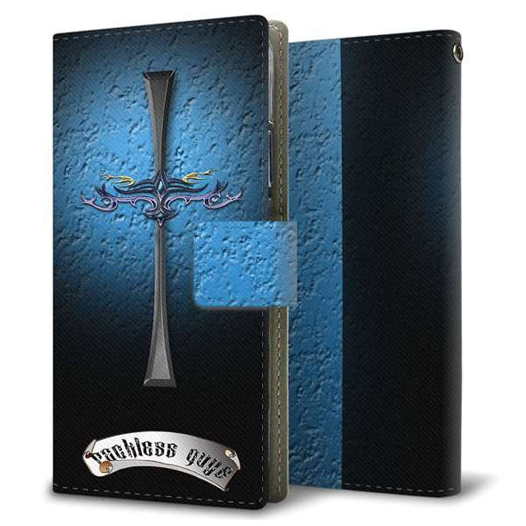 楽天モバイル OPPO（オッポ） A73 画質仕上げ プリント手帳型ケース(薄型スリム)【YC885 クロスドラゴン】