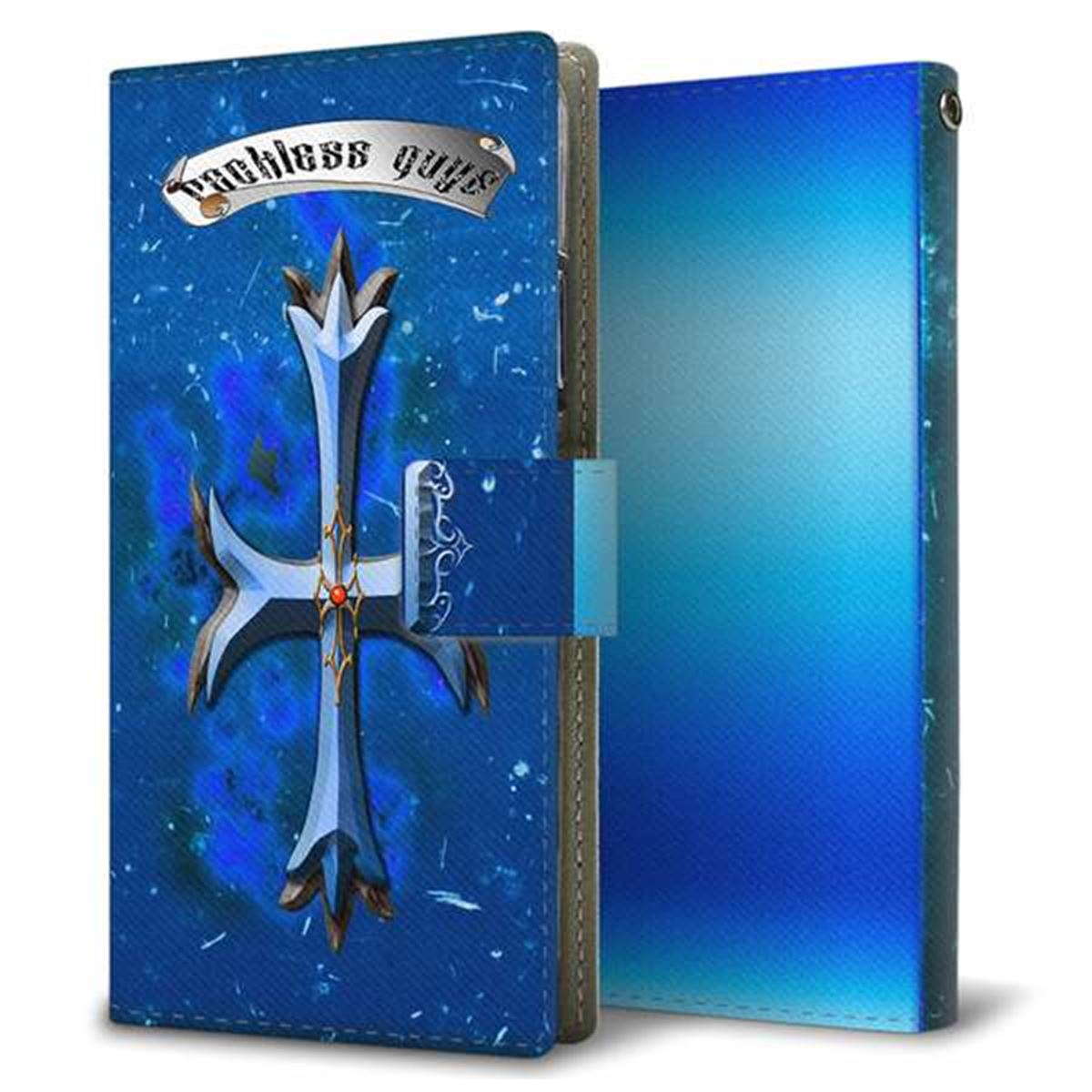 au ギャラクシー S9+ SCV39 画質仕上げ プリント手帳型ケース(薄型スリム)【YC888 クロスシアン】