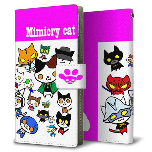 docomo ギャラクシー S8 SC-02J 画質仕上げ プリント手帳型ケース(薄型スリム)【YC899 マネネコ02】