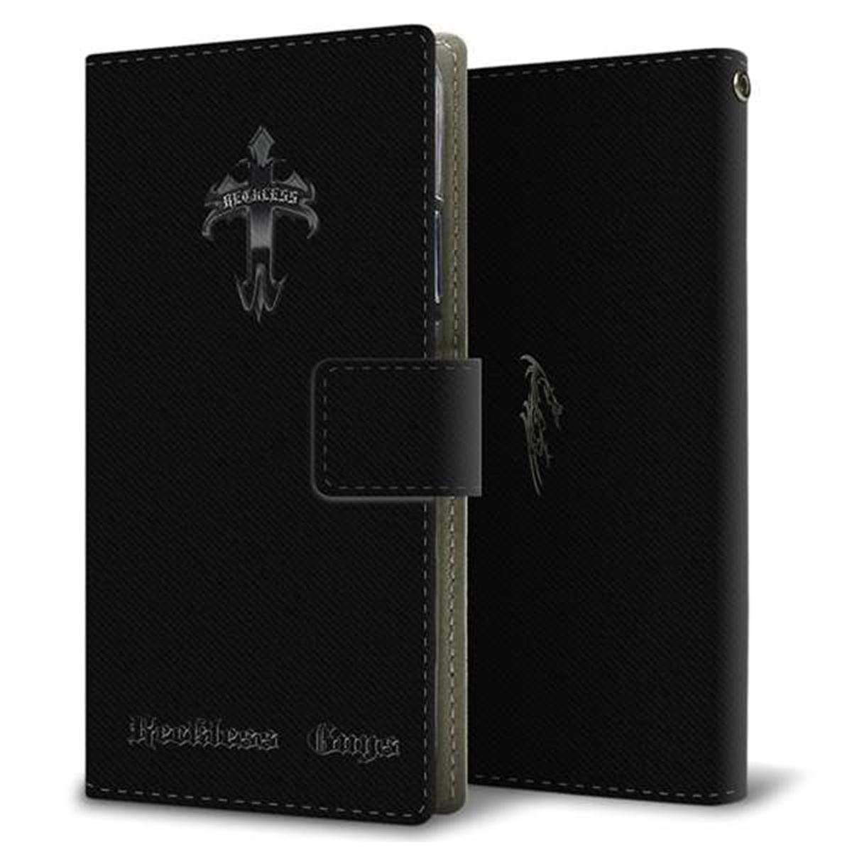 Xperia Ace III SOG08 au 画質仕上げ プリント手帳型ケース(薄型スリム)【YC912 ダーククロスｓ】