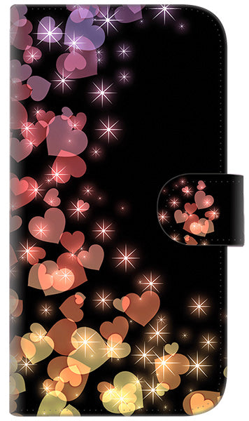 iPhone6 PLUS 高画質仕上げ プリント手帳型ケース(通常型)【020 夜のきらめきハート】