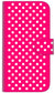 iPhone6 PLUS 高画質仕上げ プリント手帳型ケース(通常型)【056 シンプル柄（水玉） ピンク】