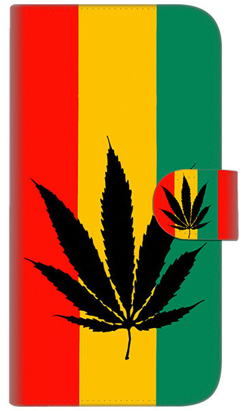 iPhone6 PLUS 高画質仕上げ プリント手帳型ケース(通常型)【083 大麻ラスタカラー】