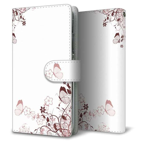 DIGNO SX2 KC-S302 高画質仕上げ プリント手帳型ケース(通常型)【142 桔梗と桜と蝶】