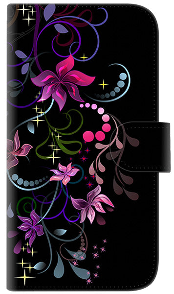 iPhone6 PLUS 高画質仕上げ プリント手帳型ケース(通常型)【263 闇に浮かぶ華】