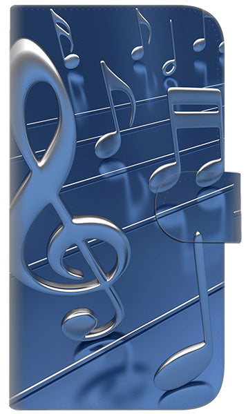 iPhone6 PLUS 高画質仕上げ プリント手帳型ケース(通常型)【286 3D 音符】