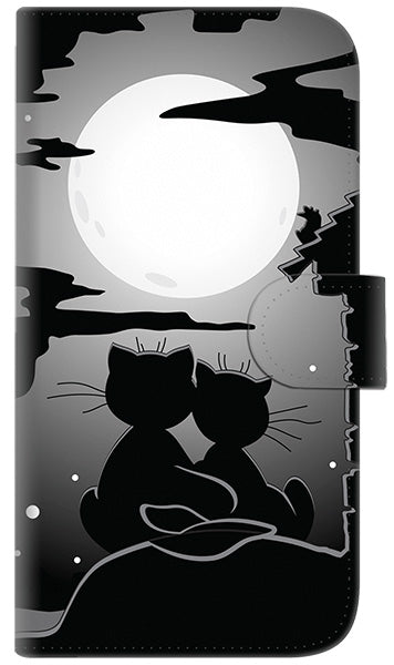 iPhone6 PLUS 高画質仕上げ プリント手帳型ケース(通常型)【342 月夜の二人】