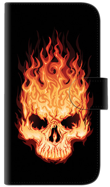 iPhone6 PLUS 高画質仕上げ プリント手帳型ケース(通常型)【364 ドクロの怒り】