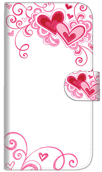 iPhone6 PLUS 高画質仕上げ プリント手帳型ケース(通常型)【365 ハートフレーム】