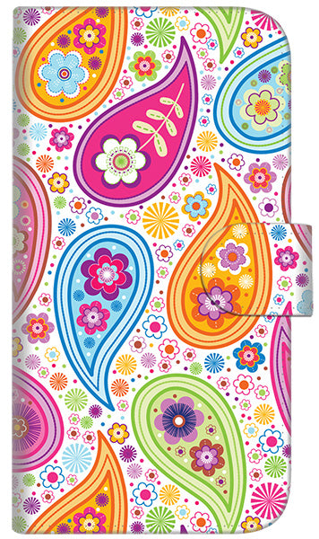 iPhone6 PLUS 高画質仕上げ プリント手帳型ケース(通常型)【378 カラフルペイズリー】