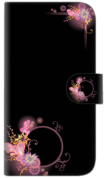 iPhone6 PLUS 高画質仕上げ プリント手帳型ケース(通常型)【437 華のフレーム】