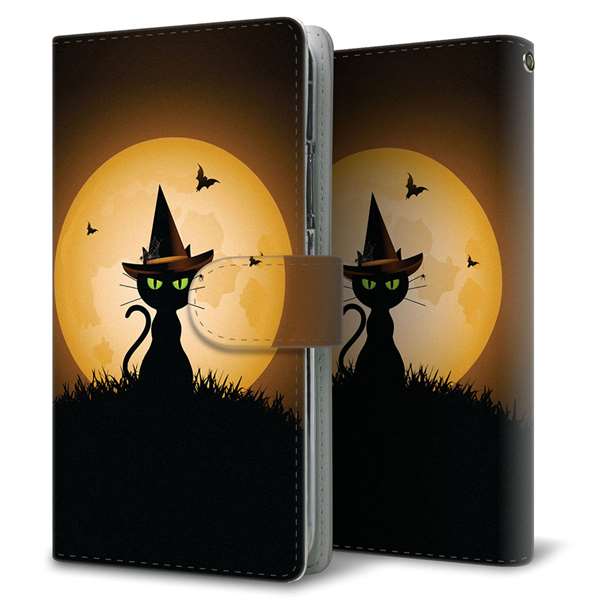 docomo ギャラクシー S8 プラス SC-03J 高画質仕上げ プリント手帳型ケース(通常型)【440 猫の魔法使い】