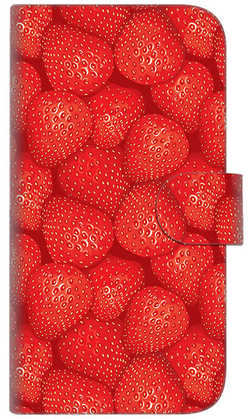 iPhone6 PLUS 高画質仕上げ プリント手帳型ケース(通常型)【444 ストロベリーウォール】