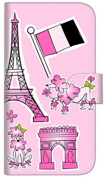 iPhone6 PLUS 高画質仕上げ プリント手帳型ケース(通常型)【578 ピンクのフランス】