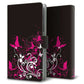 AQUOS R7 A202SH SoftBank 高画質仕上げ プリント手帳型ケース(通常型)【585 闇に舞う蝶】