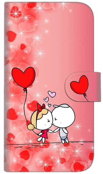 iPhone6 PLUS 高画質仕上げ プリント手帳型ケース(通常型)【655 ハートに染まった恋】