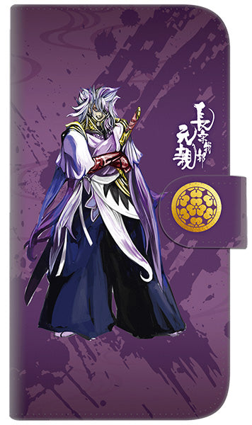 iPhone6 PLUS 高画質仕上げ プリント手帳型ケース(通常型)【AB805 長宗我部 元親 イラストと家紋】