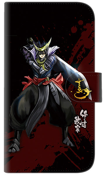 iPhone6 PLUS 高画質仕上げ プリント手帳型ケース(通常型)【AB809 伊達政宗 イラストと花押】