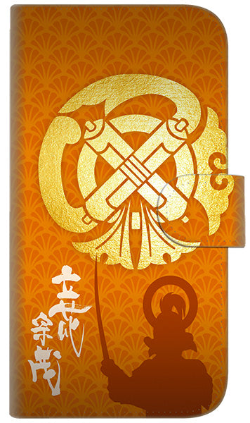 iPhone6 PLUS 高画質仕上げ プリント手帳型ケース(通常型)【AB819 立花宗茂 シルエットと家紋】