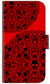 iPhone6 PLUS 高画質仕上げ プリント手帳型ケース(通常型)【AG835 苺骸骨曼荼羅（赤）】