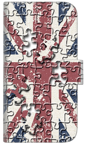 iPhone6 PLUS 高画質仕上げ プリント手帳型ケース(通常型)【EK803 ユニオンジャックパズル】