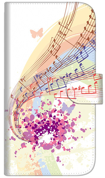 iPhone6 PLUS 高画質仕上げ プリント手帳型ケース(通常型)【EK910 音符の奏】