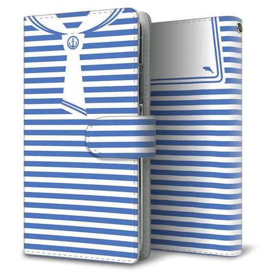 docomo HUAWEI（ファーウェイ） P30 Pro HW-02L 高画質仕上げ プリント手帳型ケース(通常型)【FD816 セーラーボーダー】