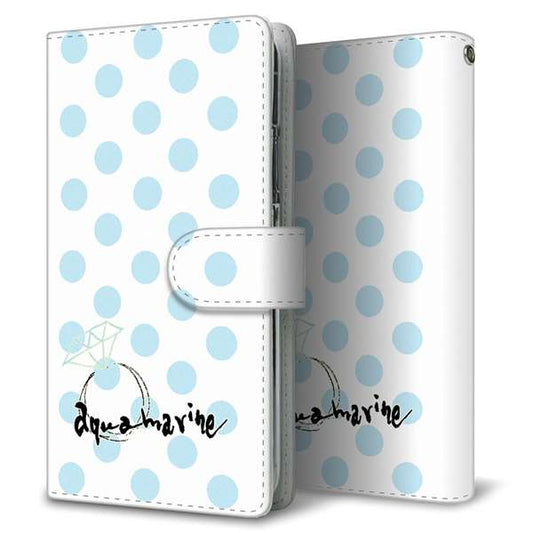 Galaxy M23 5G 高画質仕上げ プリント手帳型ケース(通常型)【OE812 3月アクアマリン】