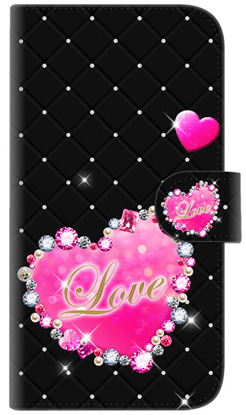 iPhone6 PLUS 高画質仕上げ プリント手帳型ケース(通常型)【SC823 スワロデコ風プリント】