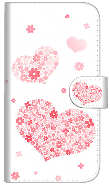 iPhone6 PLUS 高画質仕上げ プリント手帳型ケース(通常型)【SC824 ピンクのハート】