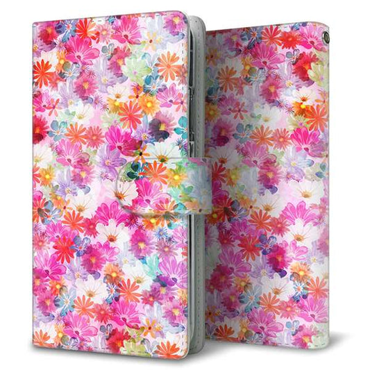 au アクオス セリエ ミニ SHV38 高画質仕上げ プリント手帳型ケース(通常型)【SC874 リバティプリント プレスドフラワー（ピンク）】