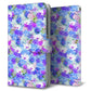 AQUOS wish SHG06 au 高画質仕上げ プリント手帳型ケース(通常型)【SC875 リバティプリント プレスドフラワー（ブルー）】