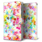 AQUOS sense7 SHG10 au 高画質仕上げ プリント手帳型ケース(通常型)【SC876 リバティプリント プレスドフラワー（ホワイト）】