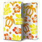 AQUOS wish SHG06 au 高画質仕上げ プリント手帳型ケース(通常型)【SC877 ハワイアンアロハホヌ（イエロー）】