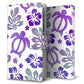 HUAWEI（ファーウェイ） P40 lite 5G CDY-NA9A 高画質仕上げ プリント手帳型ケース(通常型)【SC878 ハワイアンアロハホヌ（パープル）】