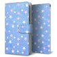AQUOS wish A104SH Y!mobile 高画質仕上げ プリント手帳型ケース(通常型)【SC887 お星さまキラキラ（ブルー）】