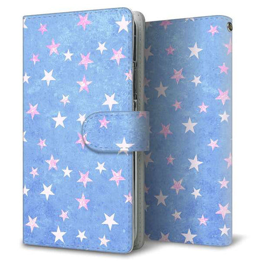 HUAWEI（ファーウェイ） P40 Pro 5G ELS-NX9 高画質仕上げ プリント手帳型ケース(通常型)【SC887 お星さまキラキラ（ブルー）】