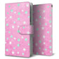 AQUOS wish A104SH Y!mobile 高画質仕上げ プリント手帳型ケース(通常型)【SC889 お星さまキラキラ（ピンク）】