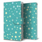 SoftBank エクスペリア XZ3 801SO 高画質仕上げ プリント手帳型ケース(通常型)【SC898 星柄プリント（グリーン）】