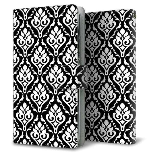 au エクスペリアX パフォーマンス SOV33 高画質仕上げ プリント手帳型ケース(通常型)【SC911 ダマスク柄 モノトーン】