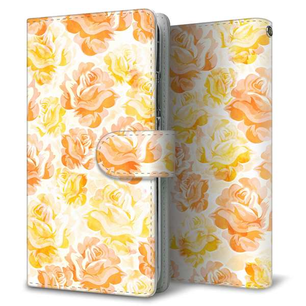 Google Pixel 4 高画質仕上げ プリント手帳型ケース(通常型)【SC931 ローズ イエロー】
