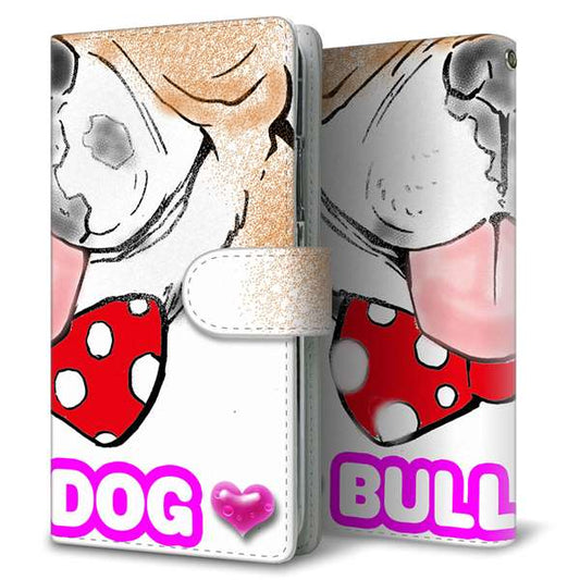 Y!mobile LG Q Stylus 801LG 高画質仕上げ プリント手帳型ケース(通常型)【YA803 ブルドッグ】