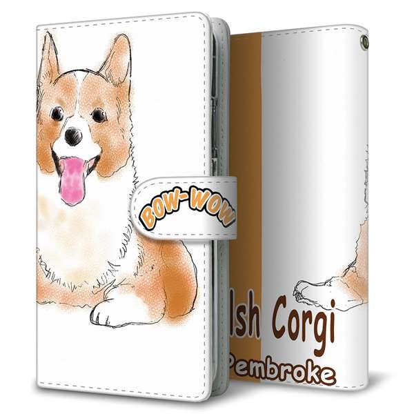 docomo LG style3 L-41A 高画質仕上げ プリント手帳型ケース(通常型)【YD800 コーギー01】