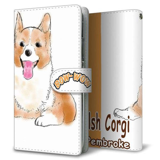 docomo ギャラクシーS7エッジ SC-02H 高画質仕上げ プリント手帳型ケース(通常型)【YD800 コーギー01】