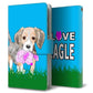 AQUOS wish SHG06 au 高画質仕上げ プリント手帳型ケース(通常型)【YD863 ビーグル04】
